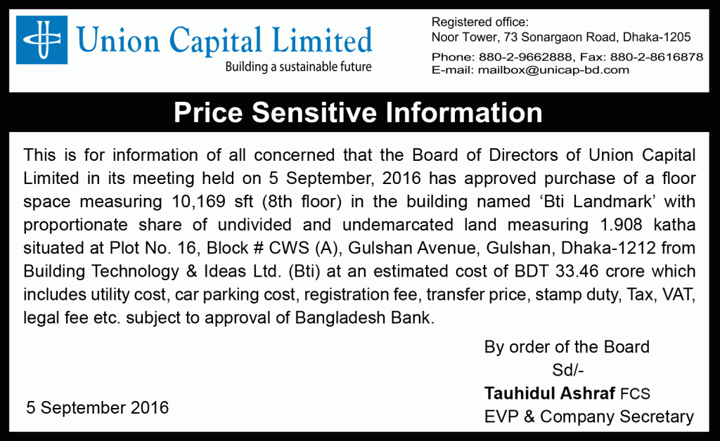 unicap Purchase of office space-16